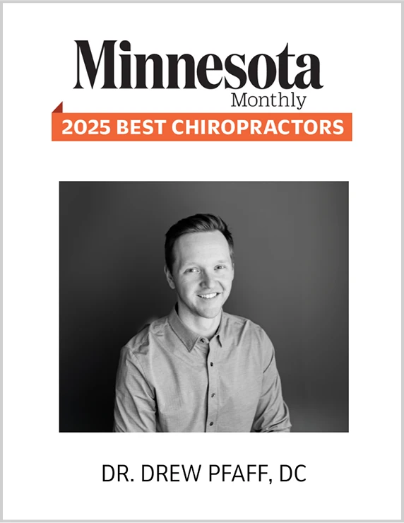 Drew Pfaff Minnesota Monthly 2025 Best Chiropractors Award